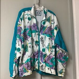 Vintage Custom Club International Sport By Van Heusen XL Windbreaker Jacket Men